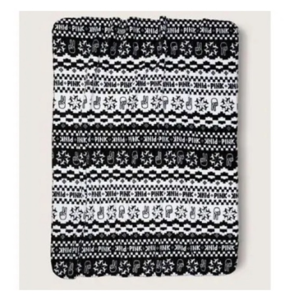 Victorias secret blanket white pink dog logo